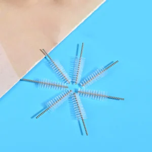 Cosmetic mascara brush heads with spiral bristles and twisted metal wire, suitable for eyelash mascara application, OEM manufacturing, bulk supply, and private label solutions for B2B beauty brands.