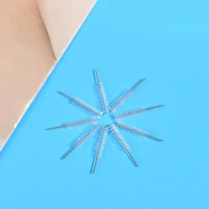 Cosmetic mascara brush heads with spiral bristles and twisted metal wire, suitable for eyelash mascara application, OEM manufacturing, bulk supply, and private label solutions for B2B beauty brands.