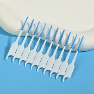 Comfort-Clean Soft Rubber Interdental Brushes | Gentle Set with Transparent Storage Case