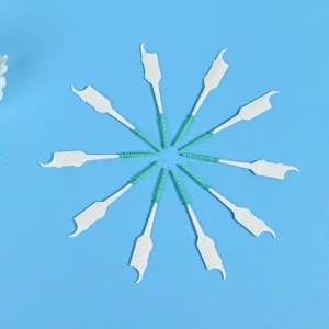 Soft rubber interdental brushes in storage box for B2B wholesale dental supply