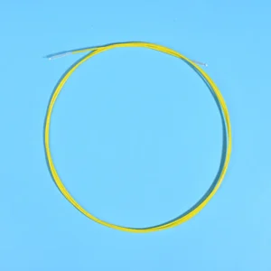 Double-ended medical device cleaning brush with flexible long cable and nylon bristles, designed for cleaning endoscopes, catheters, and narrow medical tubes, ideal for OEM and B2B bulk supply.