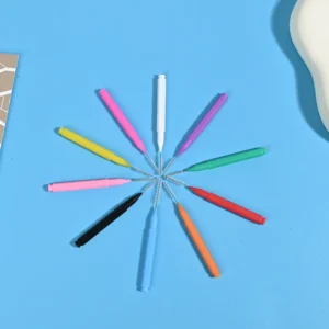 star-arranged multi-color i-type interdental brushes showing bristles and handles