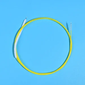 yellow dual-tip endoscope cleaning brush with large and fine brush heads