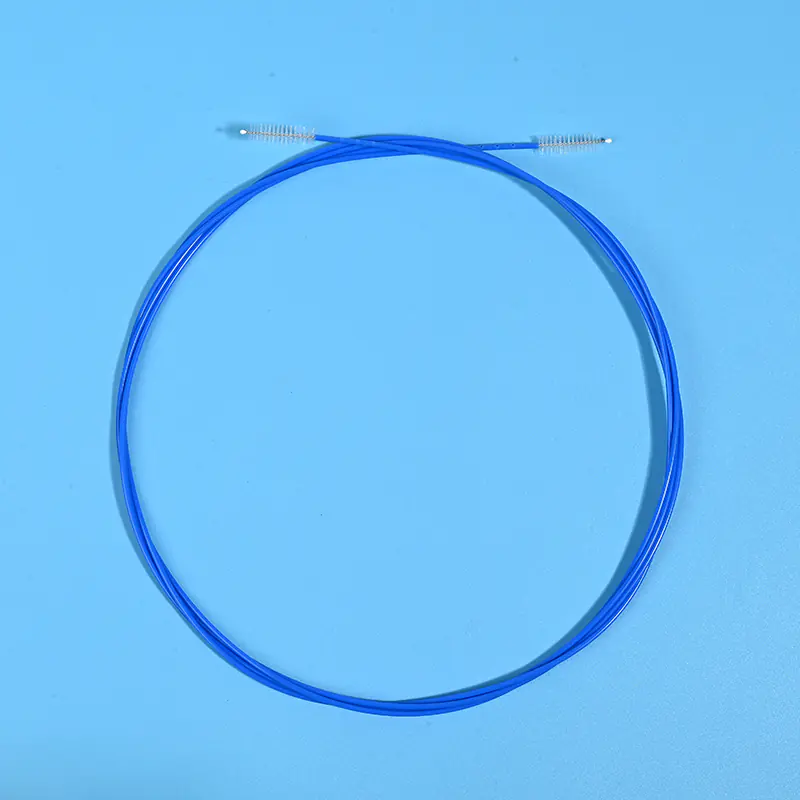 Single blue double-ended disposable endoscope cleaning brush, 1.8mm catheter diameter endoscopic channel valve combined cleaning brush for hospital flexible endoscope pre-cleaning