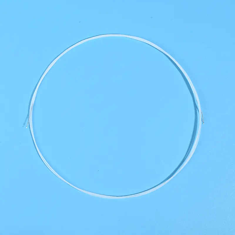 Single white thin double-ended disposable endoscope cleaning brush, 1.2mm catheter diameter endoscopic channel valve cleaning brush for small bore flexible endoscope pre-cleaning